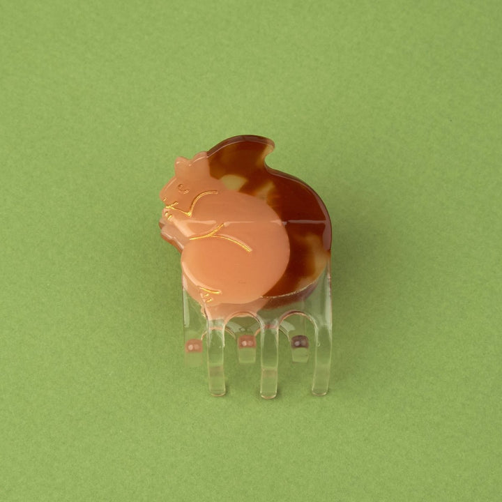 Coucou Suzette Squirrel Mini Hair Claw - product image green background