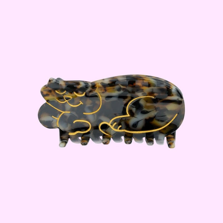 Coucou Suzette Tortoiseshell Cat Hair Claw - Product image pink background