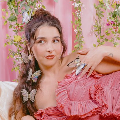 White Butterfly Hair Claw - Blanda Beauty