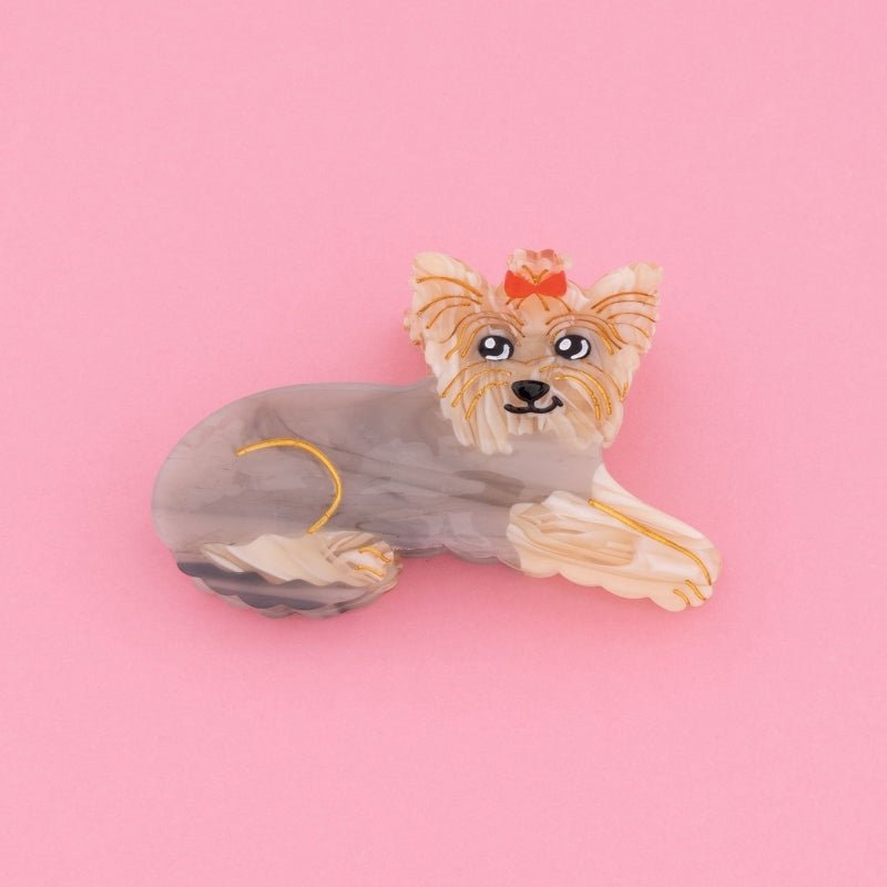 Coucou Suzette Yorkshire Hair Claw - Produktbild rosa Hintergrund