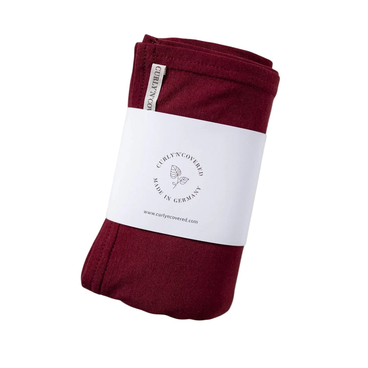Curly'N'Covered Bambus Haar Handtuch in Bordeaux für Locken und Plopping