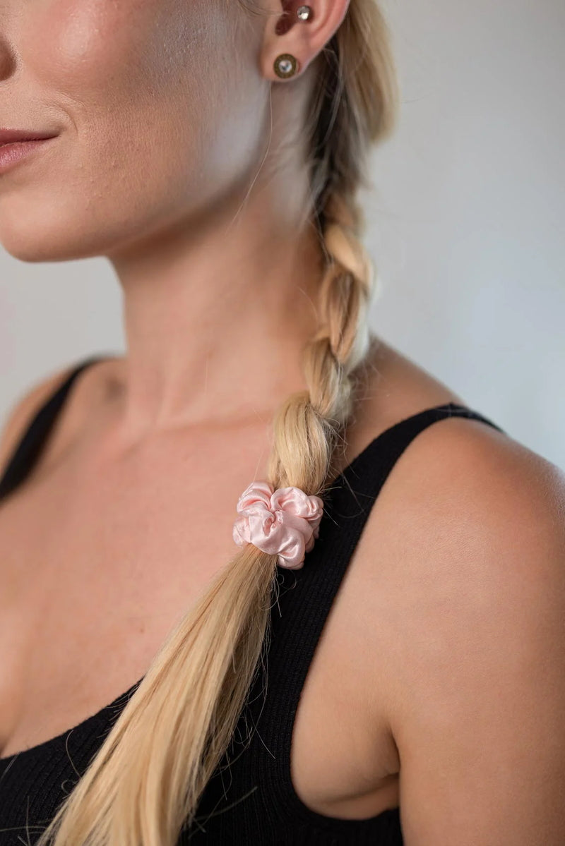Bundle Mini Scrunchies Silk Mix Model Rosa