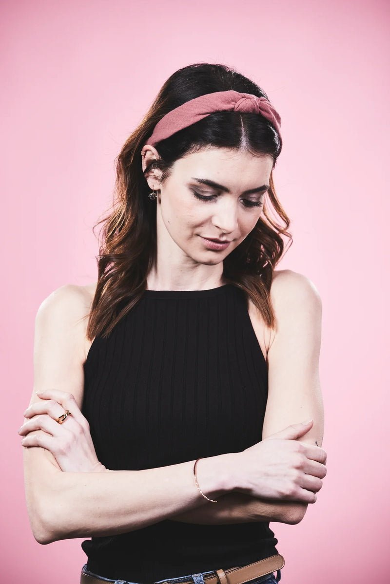 Haarreif Lily Altrosa Musselin Model