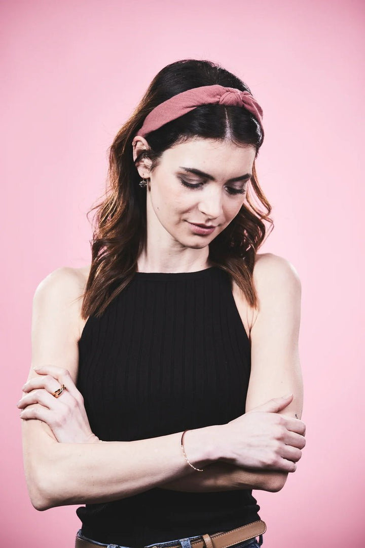 Haarreif Lily Altrosa Musselin Model