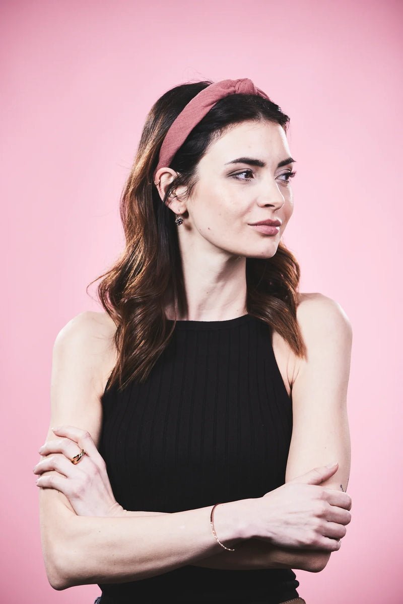 Haarreif Lily Altrosa Musselin Model 4