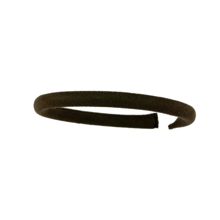 Diadema Lina de terciopelo caqui