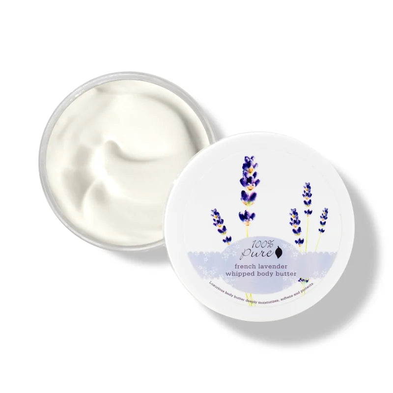 French Lavender Whipped Body Butter 96 ml - open jar