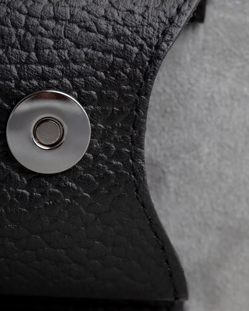 Leather Case For Safety Razor Black - Closure