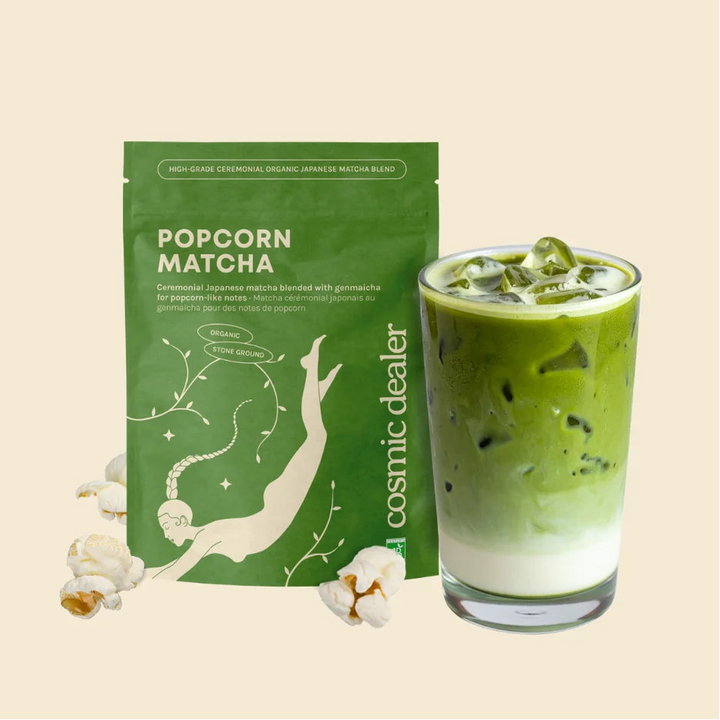 Cosmic Dealer Popcorn Matcha – Bio-Matcha mit Sencha und geröstetem Reis