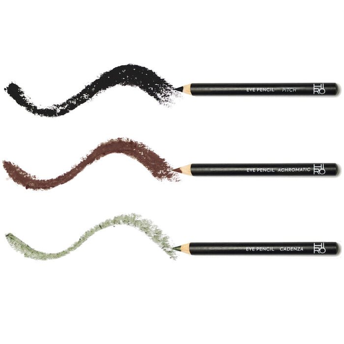Hiro Cosmetics Lápiz de ojos en tres colores.