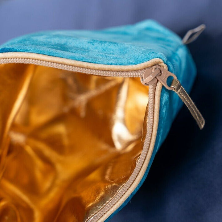 Lavender Make-Up Bag Dusky Rose Silk Velvet Inside