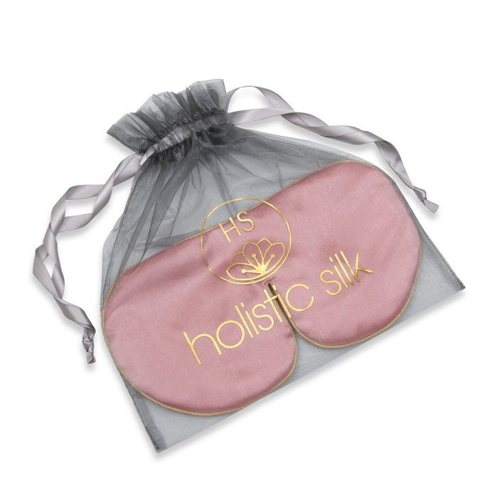 Pure Mulberry Silk Lavender Eye Mask Judes Floral Liberty Print - Organza Bag