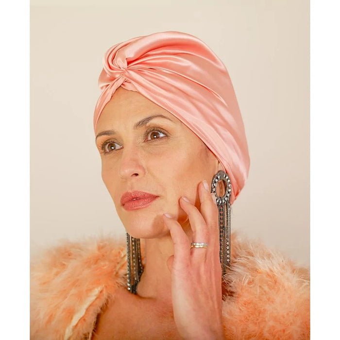 Turbante de pelo de seda pura de morera