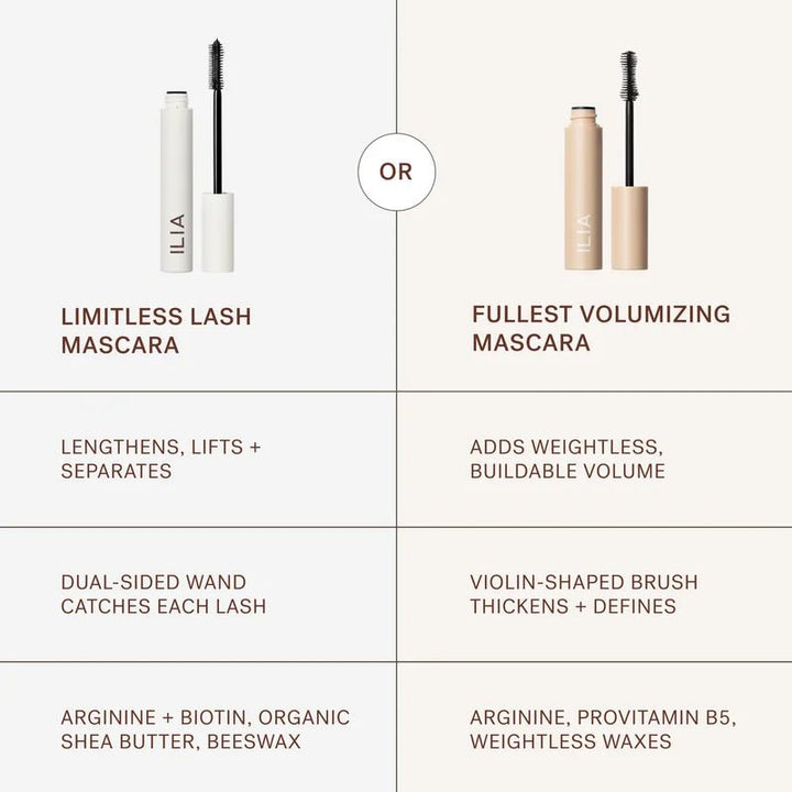 Ilia Limitless Lash Mascara - Comparison
