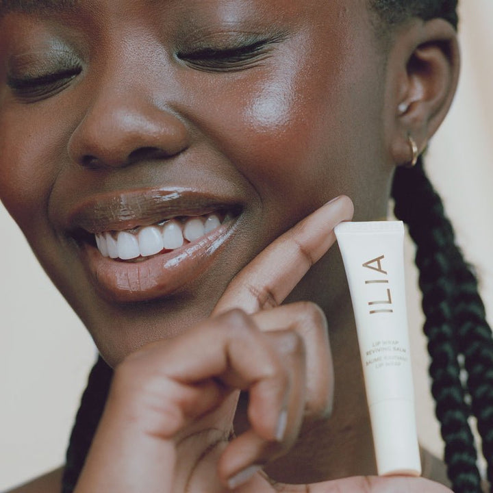 Ilia Beauty Lip Wrap Reviving Balm Model