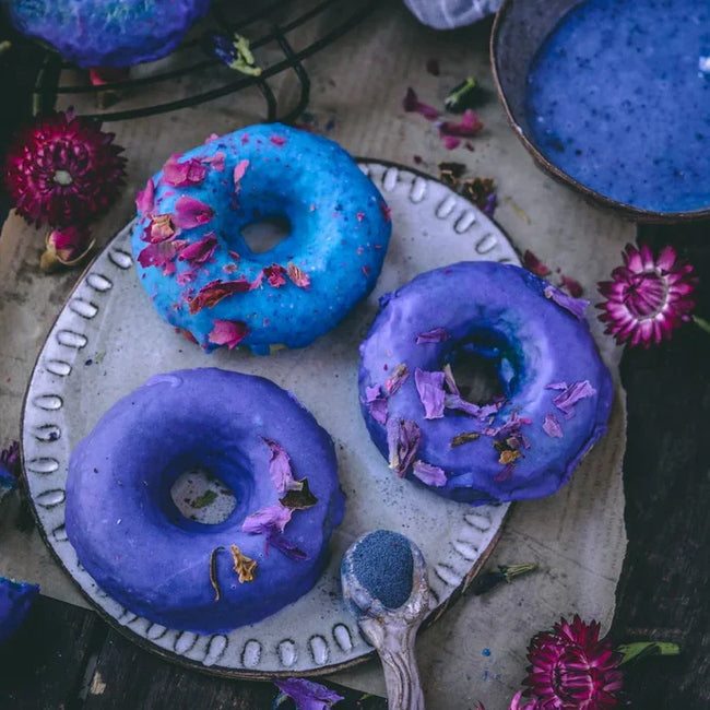 Butterfly Pea Flower: Blue Healer - blue donuts