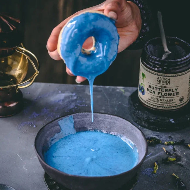 Butterfly Pea Flower: Blue Healer - on donut