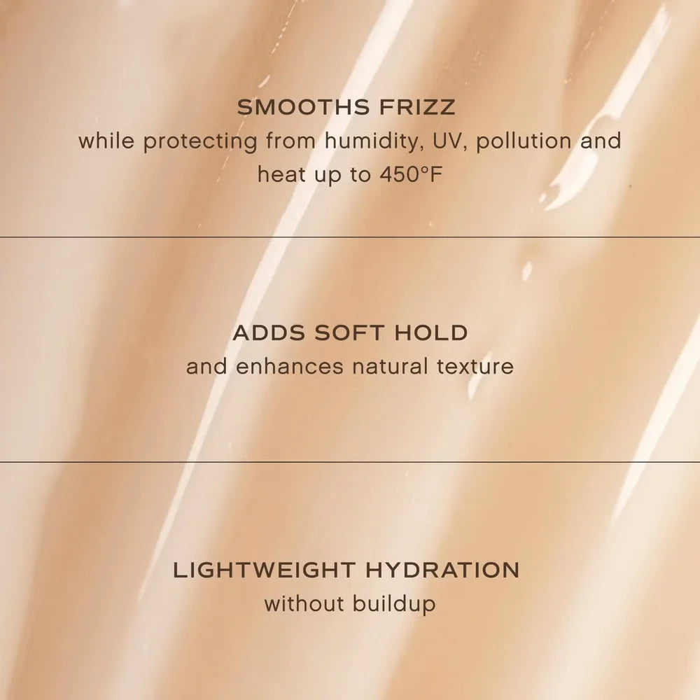 Textur- und Anwendungsgrafik zur Innersense Air Dry Styling Cream