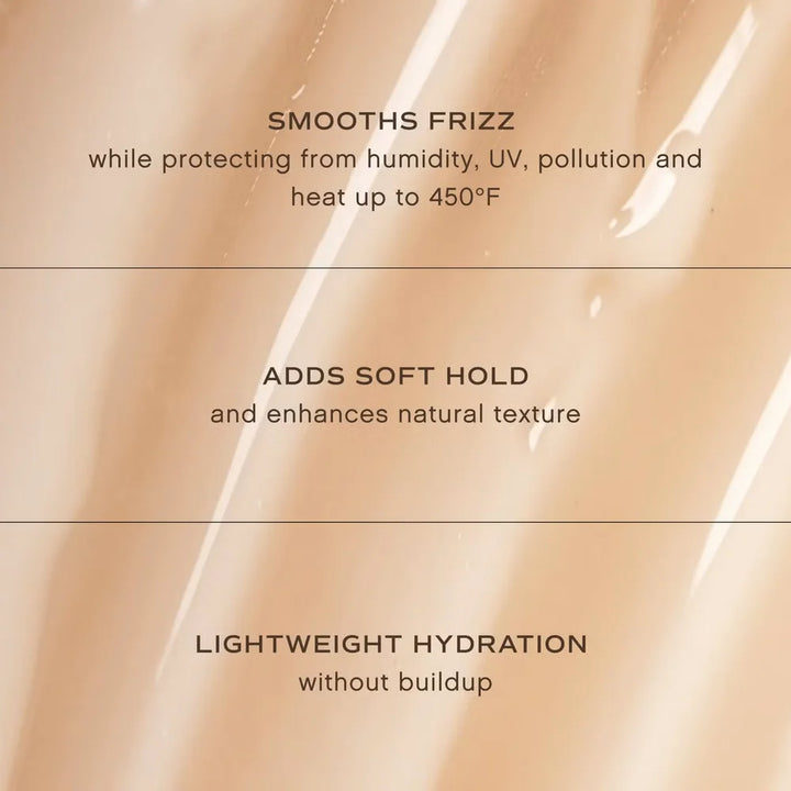 Textur- und Anwendungsgrafik zur Innersense Air Dry Styling Cream