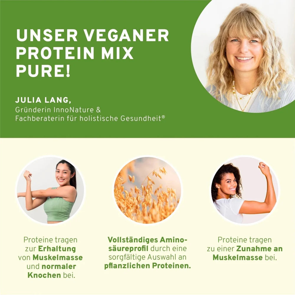 Pure Protein Mix von InnoNature mit acht pflanzlichen Proteinquellen