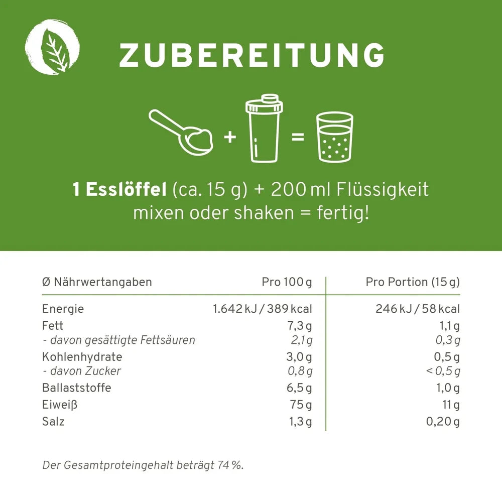 Bio-Proteinmix Pure von InnoNature ohne zugesetzte Aromen - Zubereitung