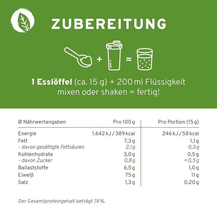 Bio-Proteinmix Pure von InnoNature ohne zugesetzte Aromen - Zubereitung