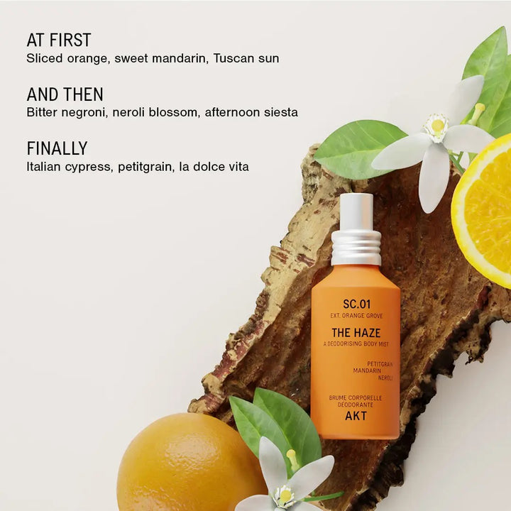 AKT The Haze Orange Grove Körperspray mit Mandarine, Neroli und Petitgrain