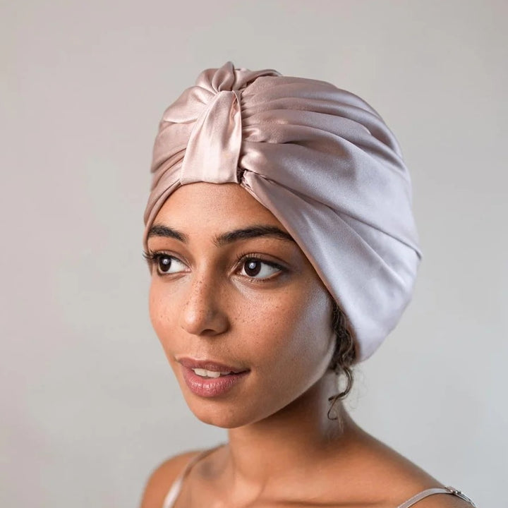 Curly’n Covered Seidenturban in Sand