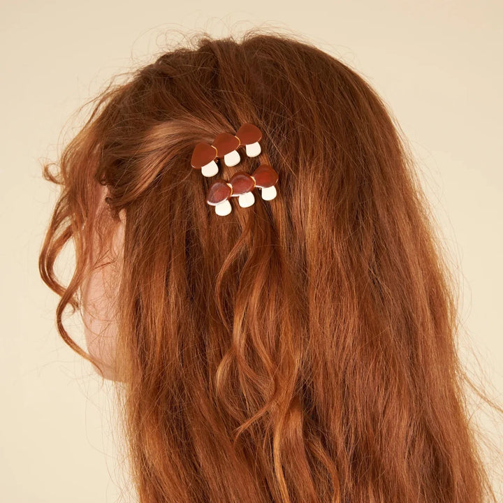 Mushrooms Hair Clips Set - im Haar