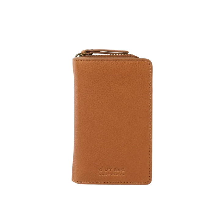 O My Bag Jett Wallet Wild Oak – hochwertige braune Geldbörse aus weichem Soft-Grain-Echtleder mit Reißverschluss
