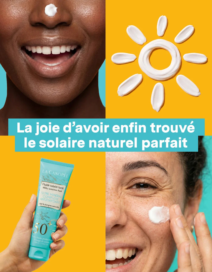 La Canopée Fluide Solaire Lacté SPF50+ Sonnenfluid für Gesicht und Körper mit mineralischem UV-Schutz