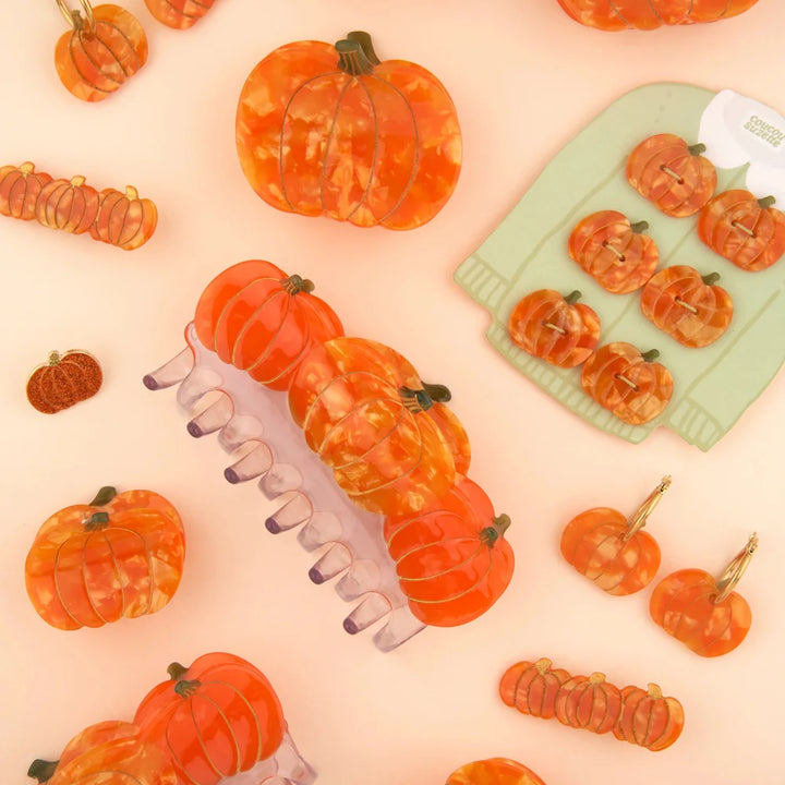 Pumpkin Large Hair Claw von Coucou Suzette als herbstliches Haaraccessoire