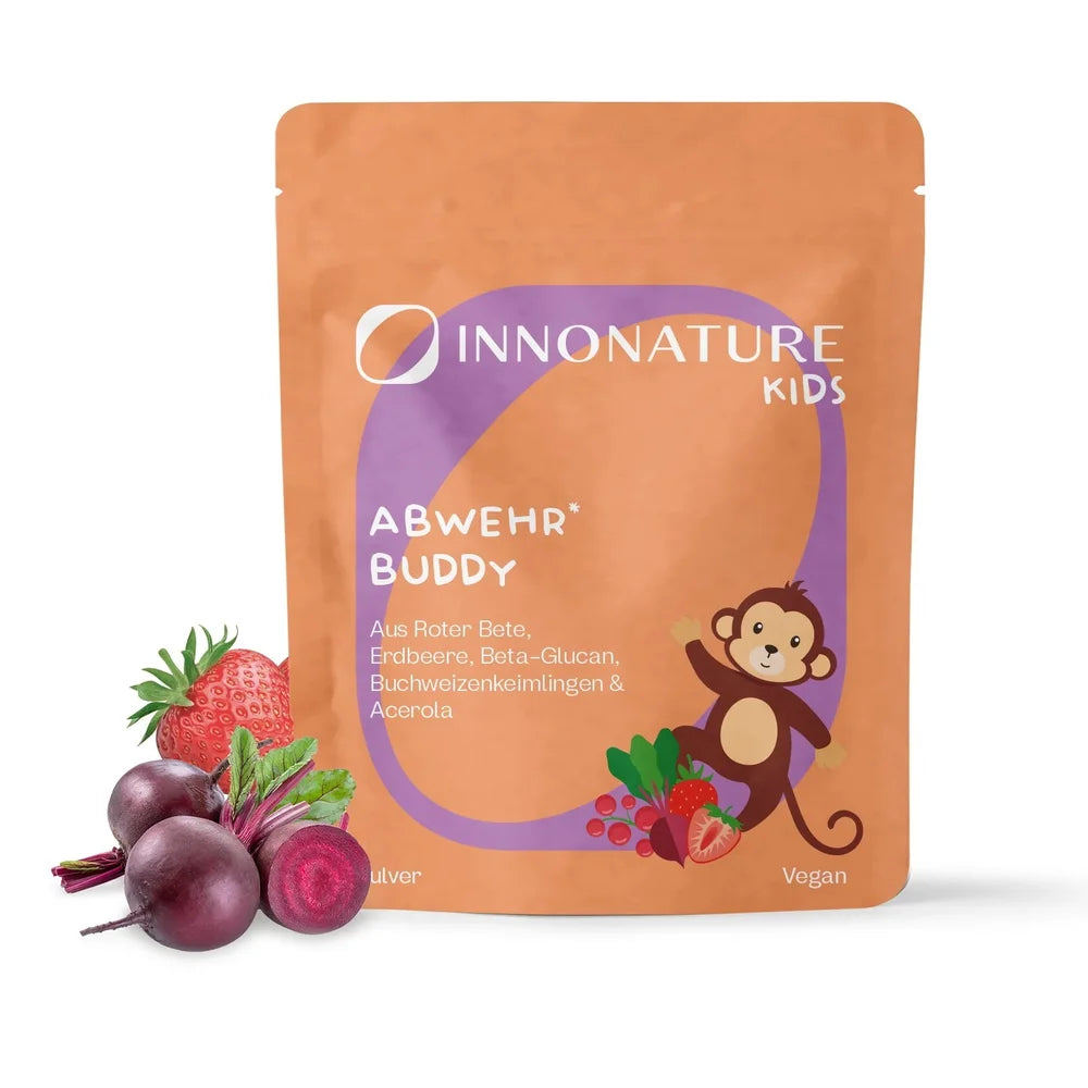 InnoNature Abwehr Buddy Pulver Erdbeere und Rote Bete