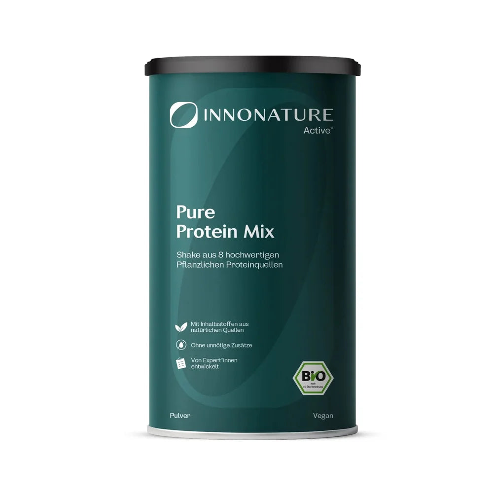 Pure Protein Mix von InnoNature mit acht pflanzlichen Proteinquellen