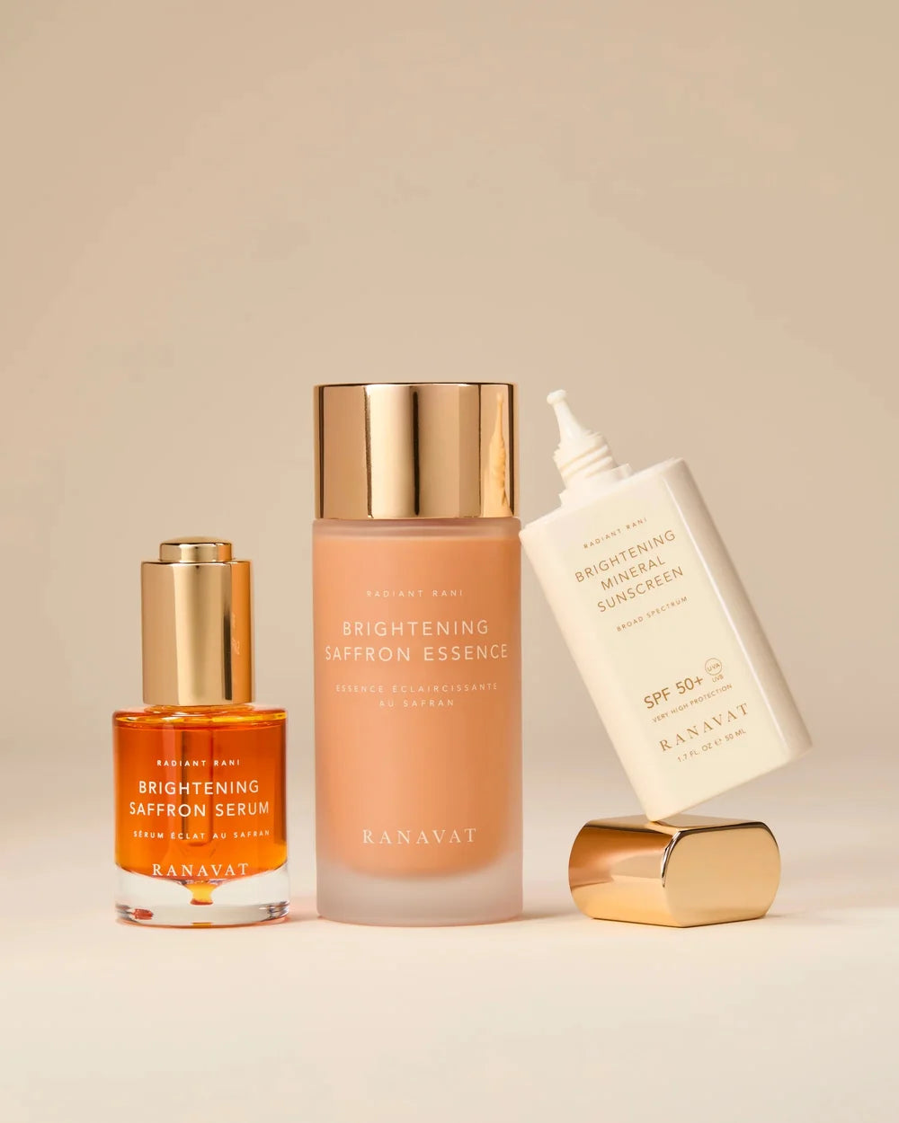 RANAVAT Brightening Saffron Cleanser mit passender Pflege