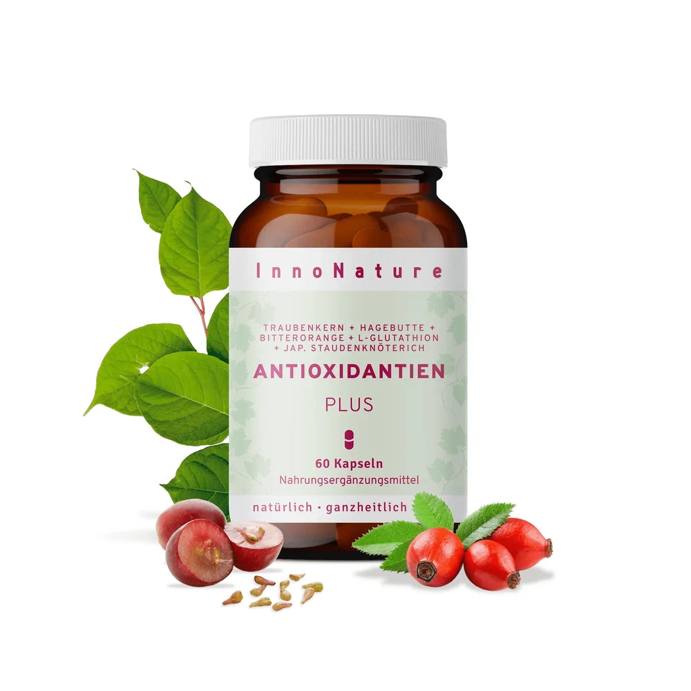 InnoNature Antioxidantien Plus Kapseln mit Pflanzen und Hagebutten