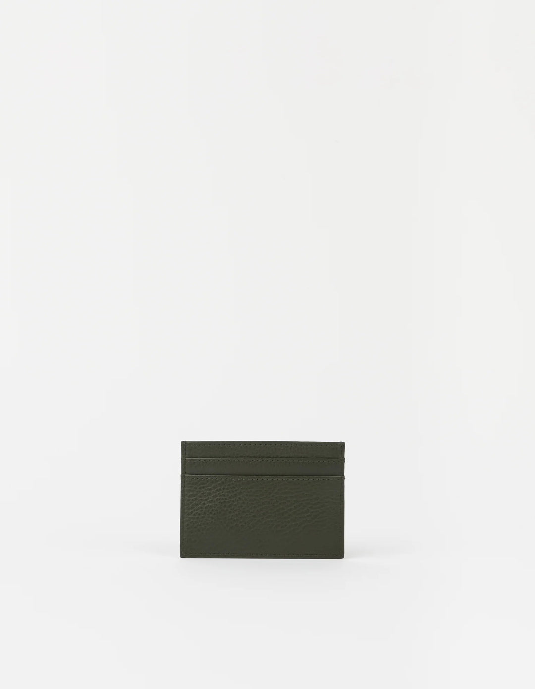 O My Bag Mark's Cardcase Moss – olivgrünes Leder-Kartenetui mit schlankem Design