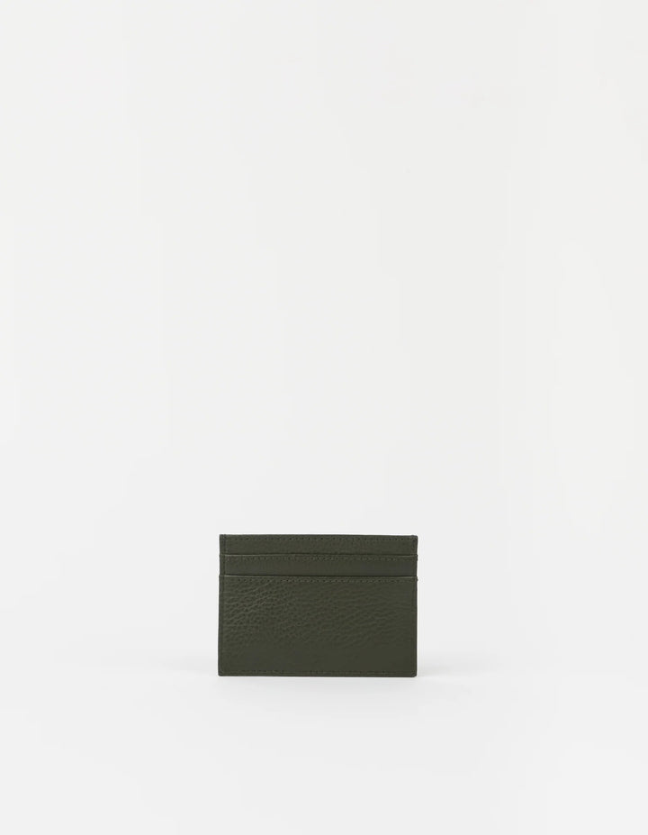 O My Bag Mark's Cardcase Moss – olivgrünes Leder-Kartenetui mit schlankem Design