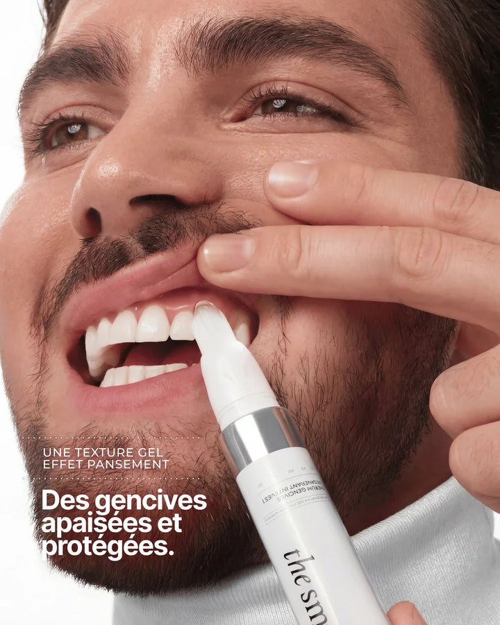 Intense Regenerating Gum Serum von The Smilist - Anwendung an Model