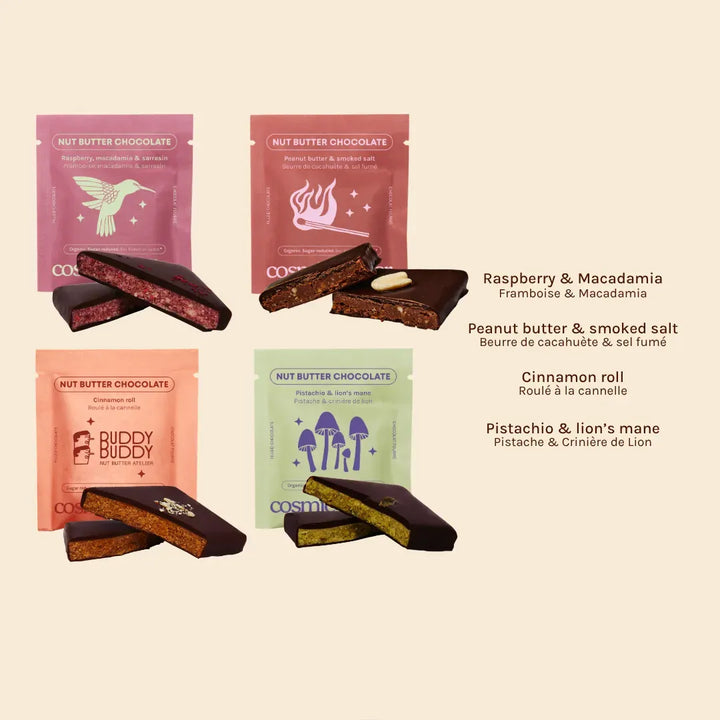 Mixed Flavours Snowflake Box mit vier verschiedenen Chakra Chocolates