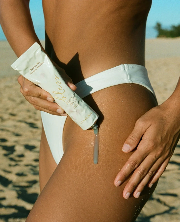 Bless Body Balm von Leahlani - aufgetragen auf Oberschenkel