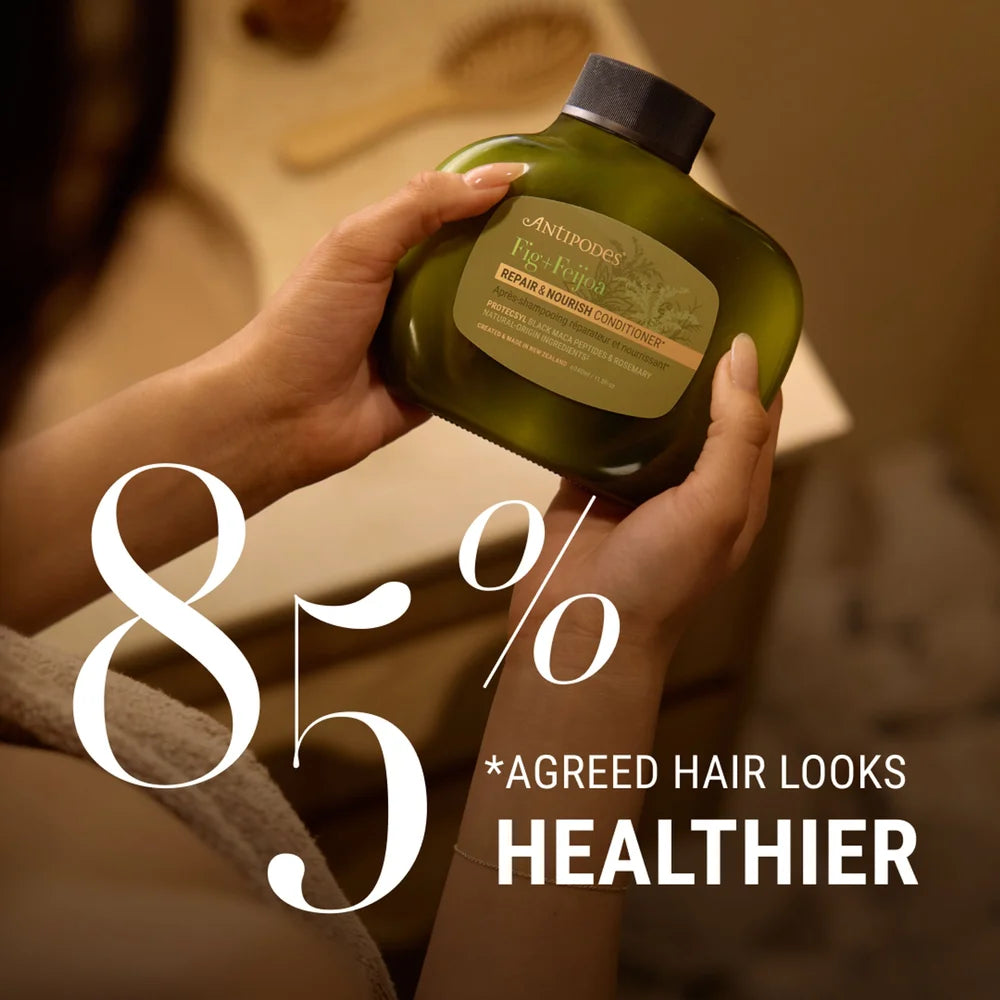 Antipodes Repair & Nourish Conditioner mit 85 Prozent gesünder wirkendem Haar