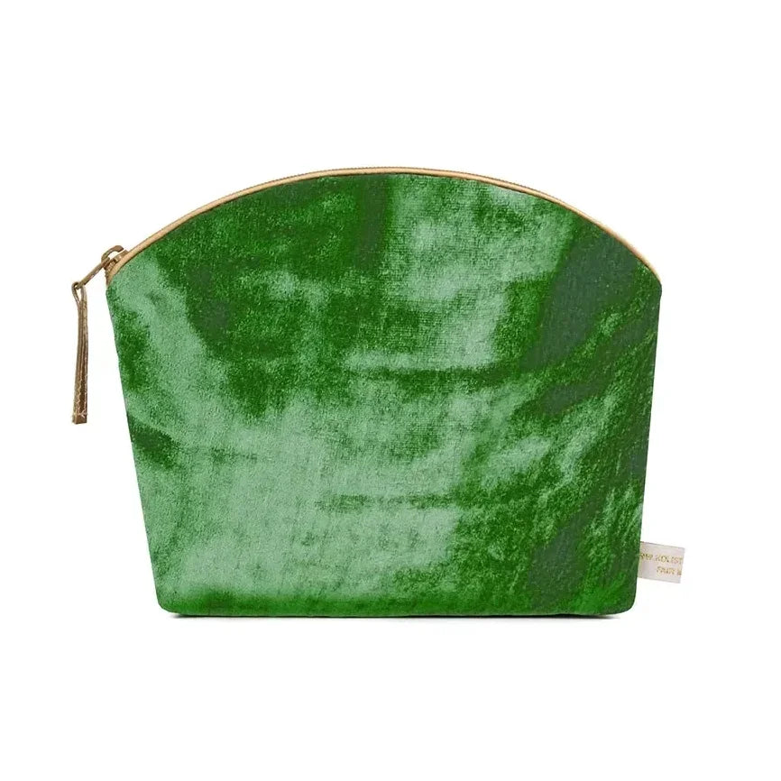 Lavender Make-Up Bag Emerald Silk Velvet