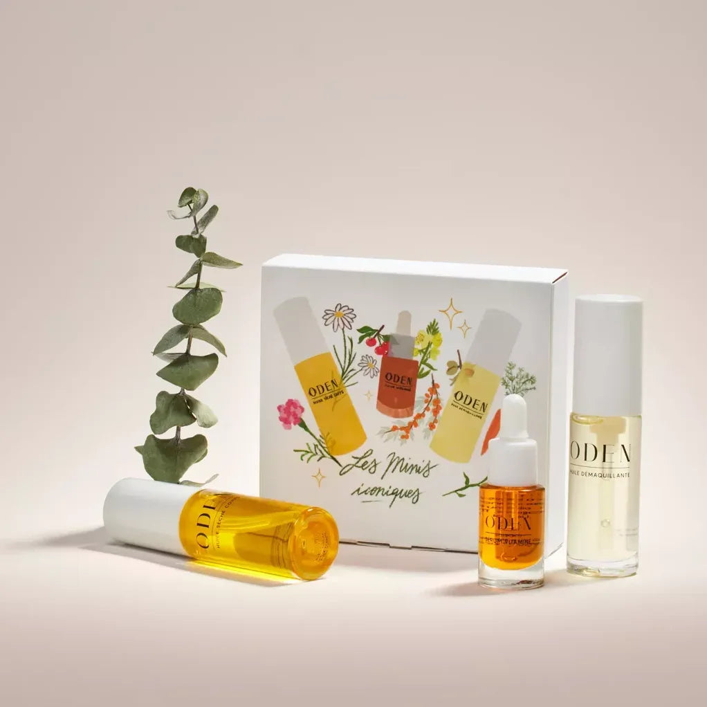 Oden Iconic Minis Travel Set – French Cleansing Oil, Body Oil und Vitamin Oil
