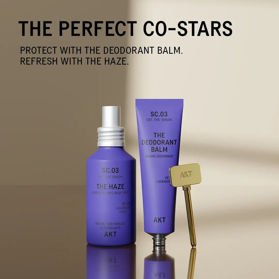 AKT The Haze und Deodorant Balm SC.03 The Onsen – abgestimmte Duft- und Deoroutine