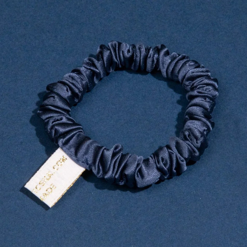 Skinny Silk Scrunchies - Classic Collection - Navy