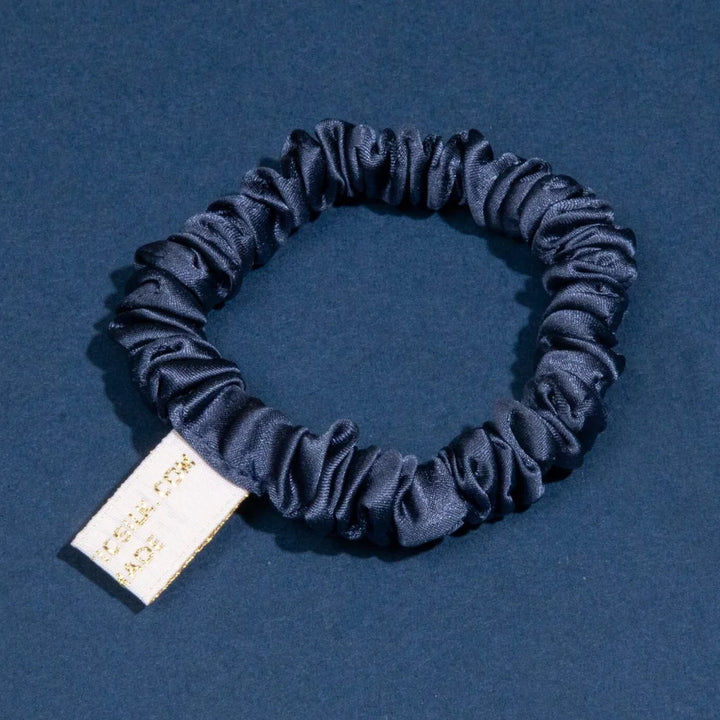 Skinny Silk Scrunchies - Classic Collection - Navy