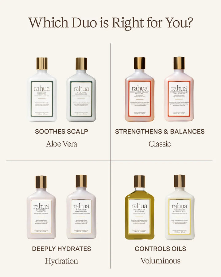Rahua Shampoo Linien im Vergleich für verschiedene Haarbedürfnisse