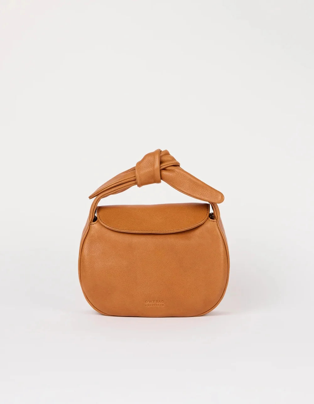 Braune O My Bag Coco Croissant mit geschwungener Form und geknotetem Lederhenkel