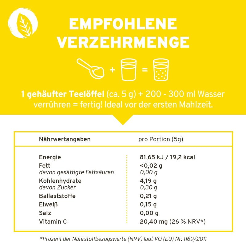 Bio Lemon Morning®: Stoffwechseldrink mit Vitamin C 150 g